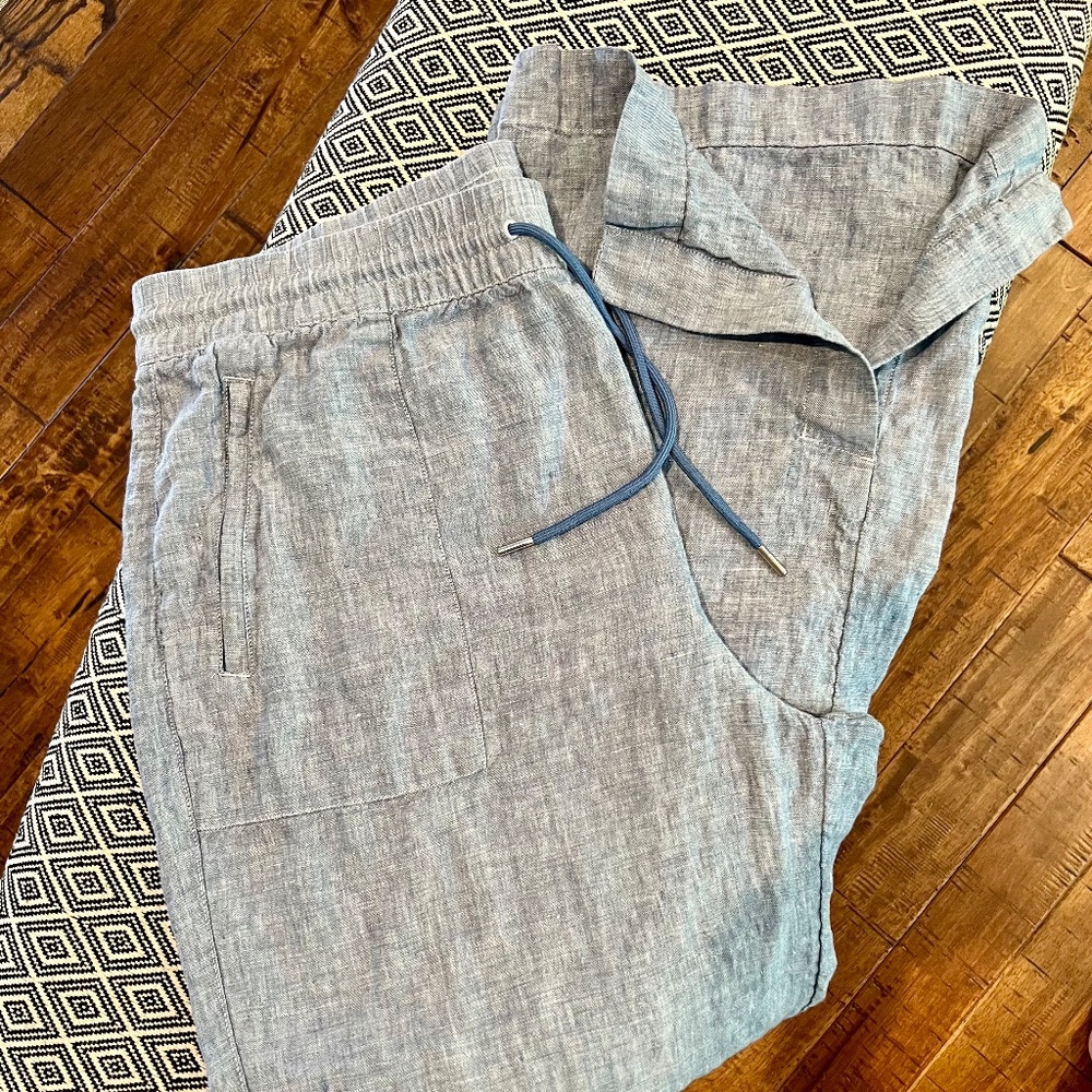 EUC ~ Athleta Retreat Linen Wide Leg Pant (Sz 12)